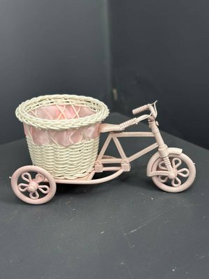 Велосипед с корзинкой розовый 01145 фото