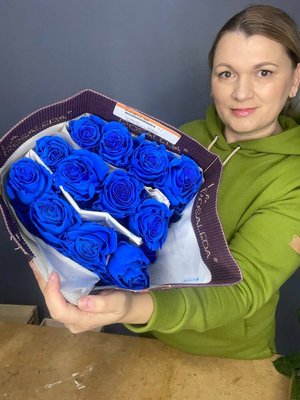Роза d09 синяя, 70 см Эквадор (пачка 25 штук) 3108 фото